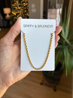 🍒 2/$20 - 16" Stainless Steel Rope Chain - 18k Gold Plated